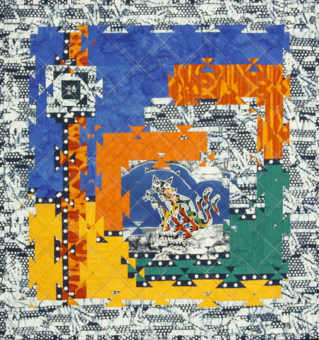 Image of quilt titled “Fractured Cat" by Bonny Brewer